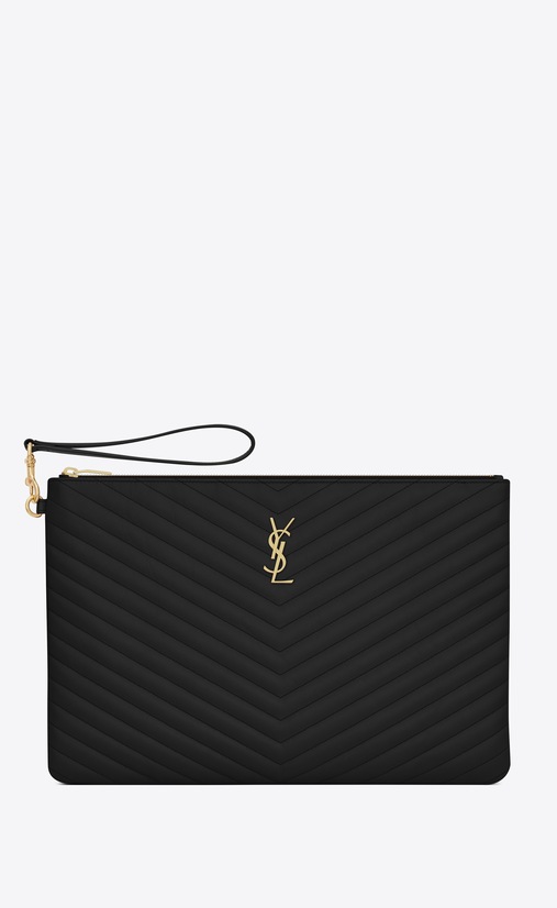MONOGRAM Porte-documents en cuir matelassé